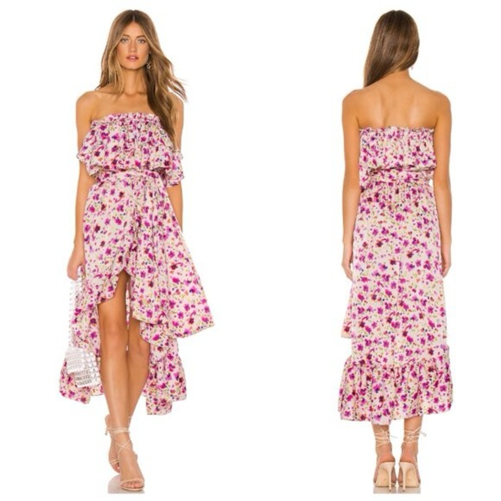 MISA Los Angeles 
Sabella Dress in Fuchsia Floral
